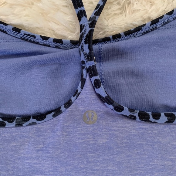 Blue Lululemon Tank with Leopard Print Straps - Picture 4 of 5